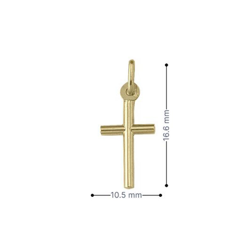 10k, 14k Yellow Gold Religious Classic Italian Cross Pendant