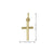 10k, 14k Yellow Gold Religious Classic Italian Cross Pendant