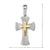 14 Karat White and Yellow Gold Religious Italian Cross