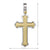 14k White and Yellow Gold Orthodox Religious Italian Cross