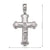 14k White Gold Fancy Religious Italian Cross with Crucifix