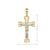 14k Yellow Gold Fancy Religious Italian Cross with White Gold Crucifix