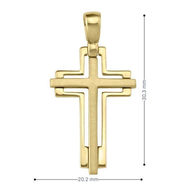 14k Yellow Gold Fancy Religious Italian Cross