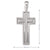 14k White Gold Modern Religious Italian Cross