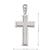 14 Karat White Gold Modern Religious Italian Cross