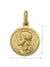 10 Karat Yellow Gold Medium Solid Medallion with Jesus