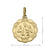 10, 14 Karat Yellow Gold Medium Hollow Confirmation Medalion