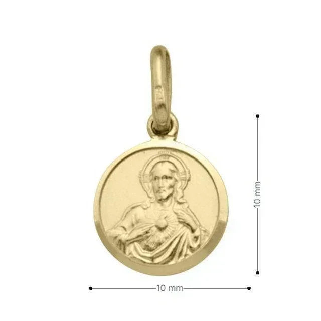 10 Karat Yellow Gold Solid Scapular Medalion