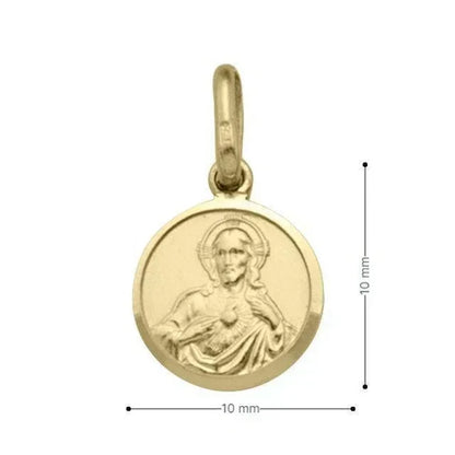 10 Karat Yellow Gold Solid Scapular Medalion