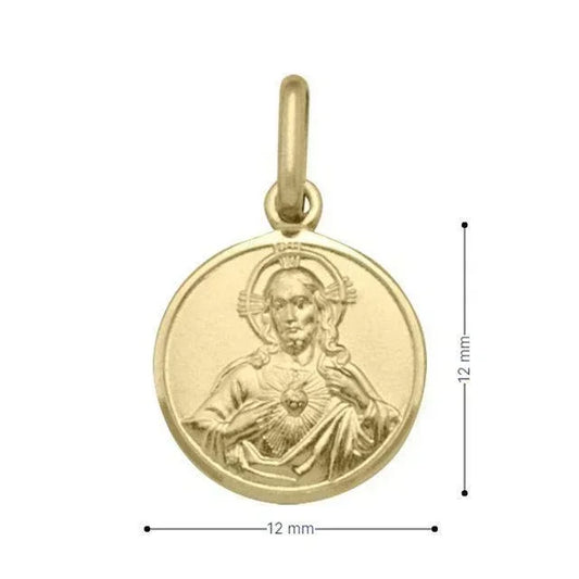 10 Karat Yellow Gold Solid Scapular Medalion