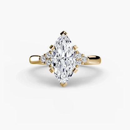 Solitaire with Cluster Shoulders 2