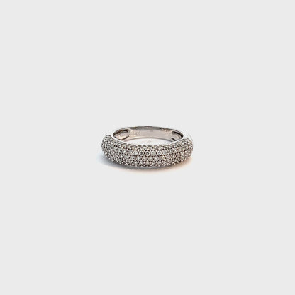 14K White Gold 0.85TDW Diamond Pave Band