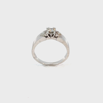 0.10CT Diamond Engagement Ring in 10K White Gold