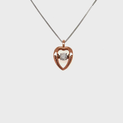 10K Rose Gold 0.02TDW Diamond Pendant