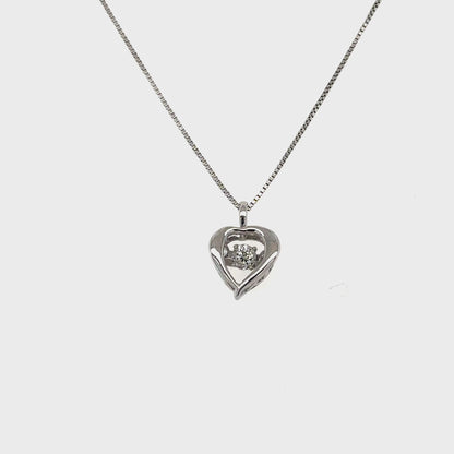 10K White Gold 0.02TDW Diamond Pendant