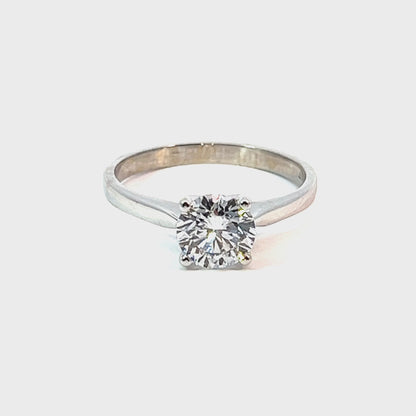 14K White Gold 1.0CT Lab Grown Diamond Engagement Ring