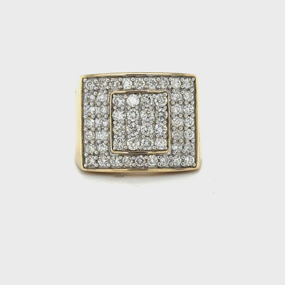 Stunning 2.00TDW Men's Diamond Ring in Lustrous 10K Yellow Gold