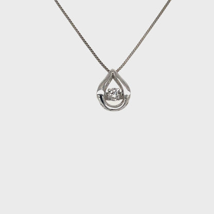 10K White Gold 0.02TDW Diamond Pendant