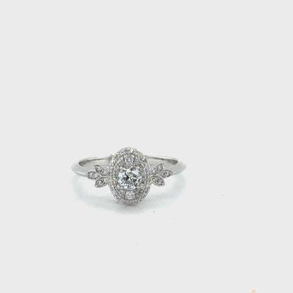 0.42TDW Canadian Diamond Ring in 10K White Gold