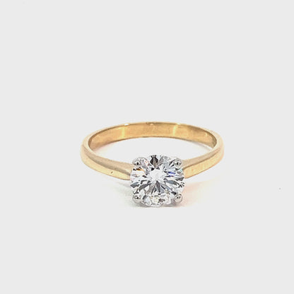 14K Yellow Gold 0.50CT Lab Grown Diamond Engagement Ring