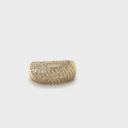 Sparkling 0.50TDW Diamond Pave Band in 10K Yellow Gold