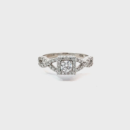 10K White Gold 0.47TDW Lab Grown Diamond Bridal Ring