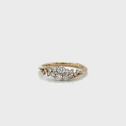 Gorgeous 0.50 Carats Diamond Fancy Band with 14K Yellow Gold