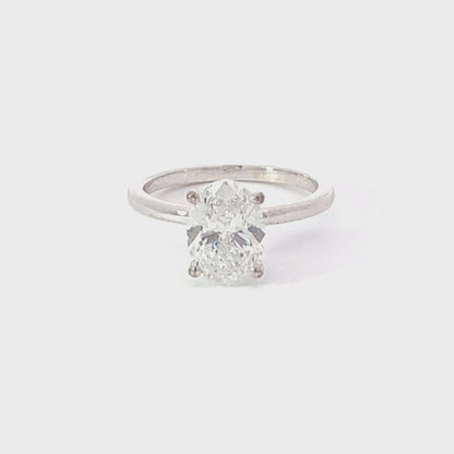 2.07TDW Lab Grown Diamond Engagement Ring in 14K White Gold