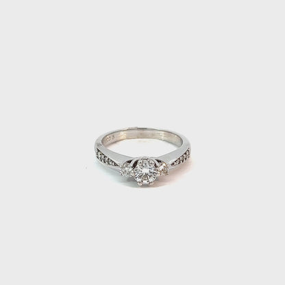 0.56TDW Diamond Ring in 14K White Gold