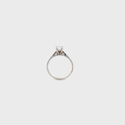 14K White Gold 0.50CT Lab Grown Diamond Solitaire Ring