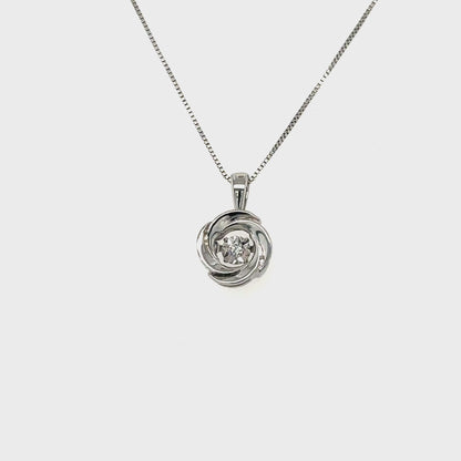 10K White Gold 0.02 tdw Diamond Pendant