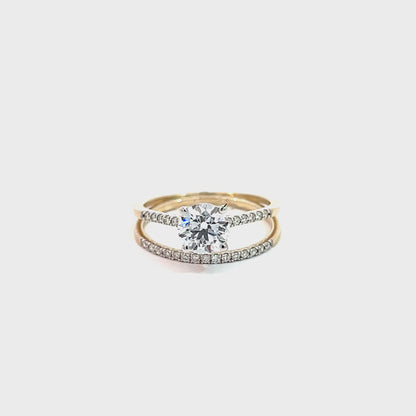 1.25 TDW Lab Grown Diamond Engagement Set in 10K Yellow Gold