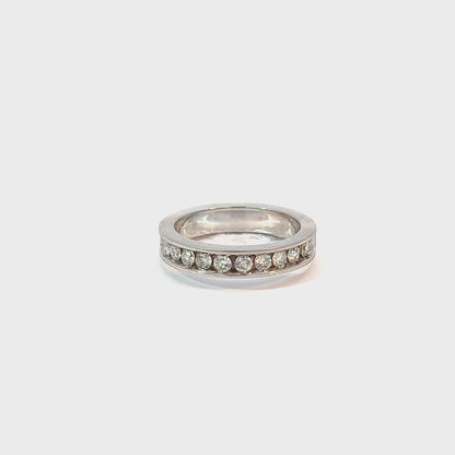 14K White Gold 0.50CT Diamond Channel Set Wedding Band