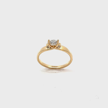 0.30TDW Lab Grown Diamond Engagement Ring in 10K Yellow Gold