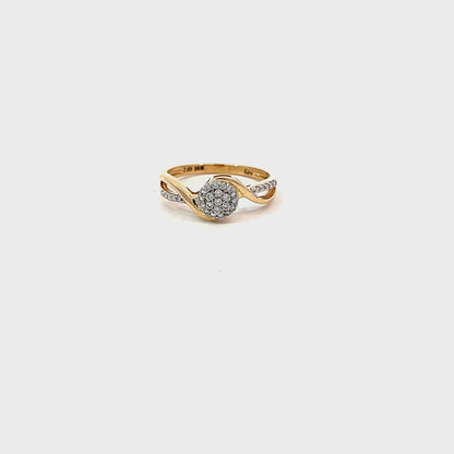 10K Yellow Gold 0.19TDW Lab Grown Diamond Promise Ring