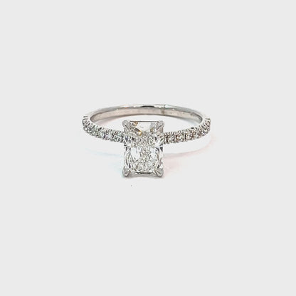 14K White Gold 1.78TDW Lab Grown Diamond Engagement Ring