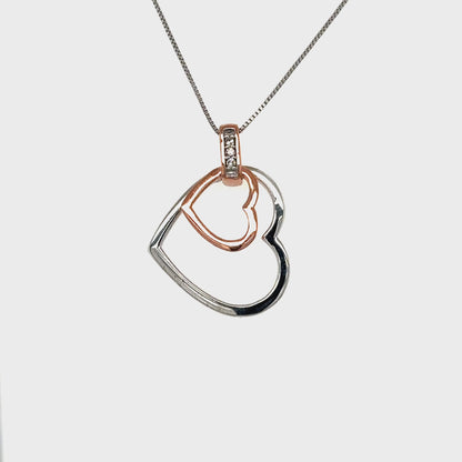 10K White Gold 0.015TDW Diamond Pendant