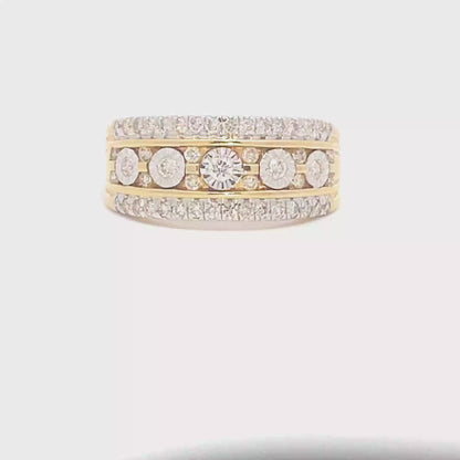 10K Yellow Gold 0.50TDW Diamond Wedding Band