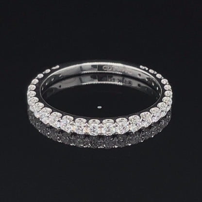 0.50TDW Lab Grown Diamond Semi Eternity Claw Set Band in 14K White Gold