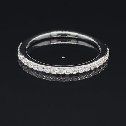 14K White Gold 0.22 Carat Lab Cultivated Diamond Band