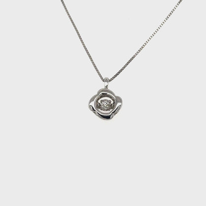 10K White Gold 0.02TDW Diamond Pendant