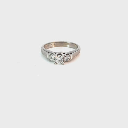 0.43TDW Canadian Diamond Ring in 14K White Gold