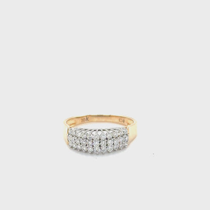 10K Yellow & White Gold 0.50TDW Diamond Classic Ring