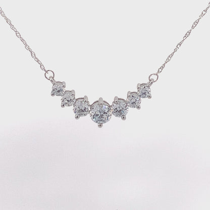 14K White Gold 2.00TDW Lab Grown Diamond Pendant