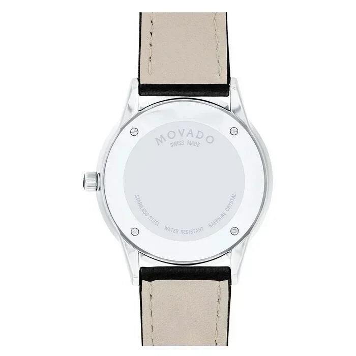 Movado Modern Classic Black Leather Automatic Men's Watch 0607123