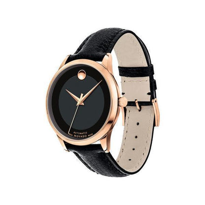 Movado Modern Classic Black Leather Automatic Men's Watch 0607124