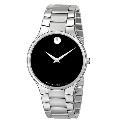 Movado Serio Quartz Black Dial Men's Watch 0607283