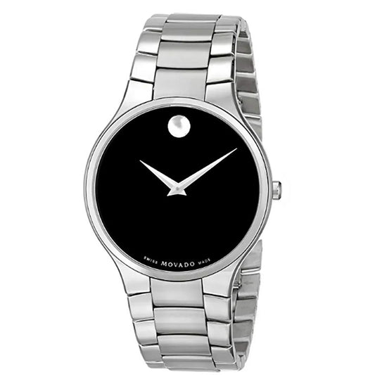 Movado Serio Quartz Black Dial Men's Watch 0607283