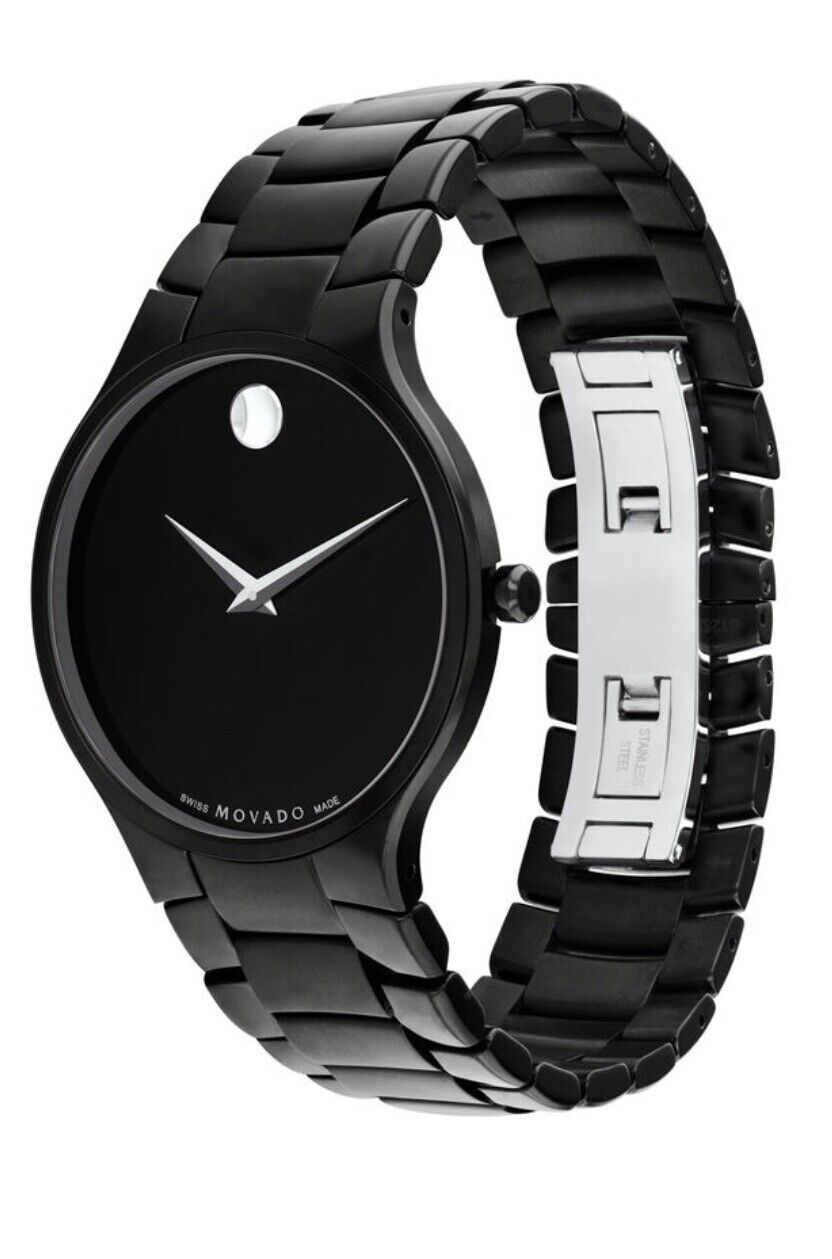 All black 2024 movado mens watch