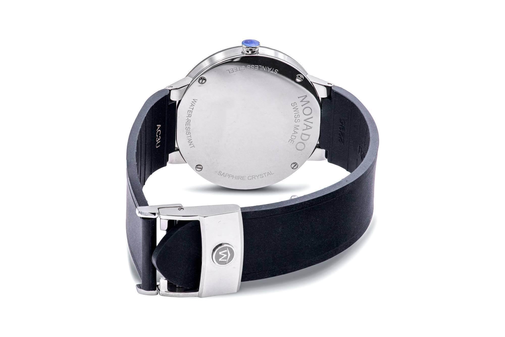 Movado swiss made outlet sapphire crystal stainless steel